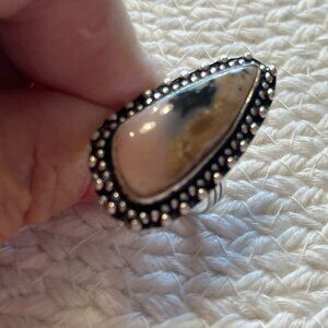 Gorgeous PERUVIAN PINK OPAL Handmade Sterling 925 Ring Size 9 #959D